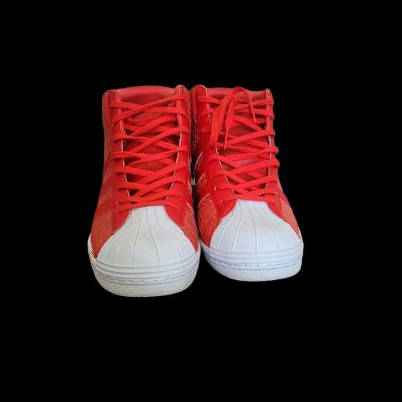 Women's Wedge Adidas red crocodile size 9 - Picture 2 of 3